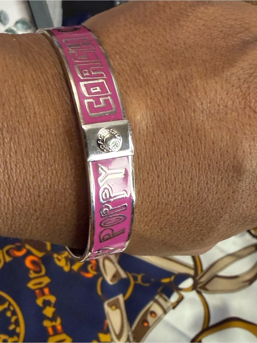 Coach Poppy Bangle Bracelet- Purple